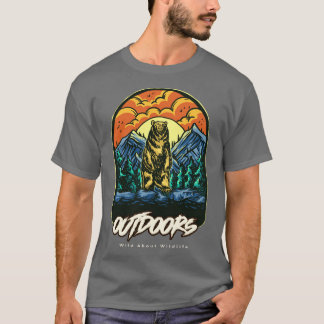 Outdoors hiking wild about wildlife forest camping T-Shirt