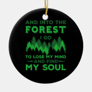 Outdoors - Into The Forest I Go Ceramic Tree Decoration