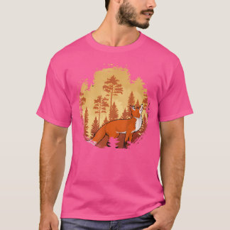 Outdoors Nature Forest Trees Wildlife Animal Fox T-Shirt