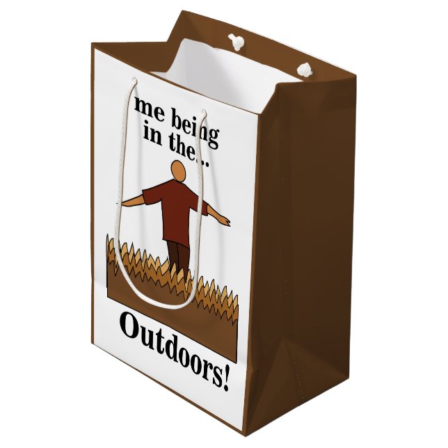 Outdoors Nature Fun Medium Gift Bag (Front Angled)