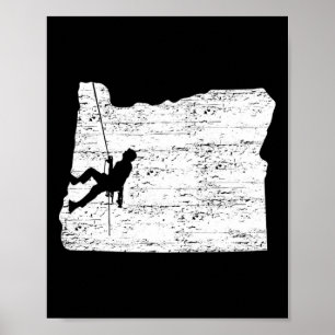 Outdoors Oregon Rock Climbing  Poster