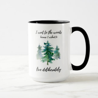 Outdoors Rustic Travel Quote Watercolor Coffee Mug