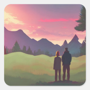 Outdoors Square Sticker