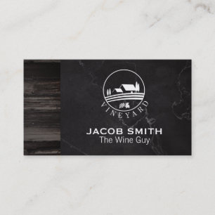 Outdoors Wine Wood Trim Vineyard Business Card