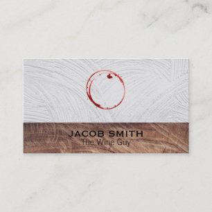Outdoors Wine Wood Trim Wine Stain Business Card