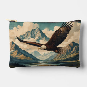 Outdoorsman bald eagle mountain range accessory pouch