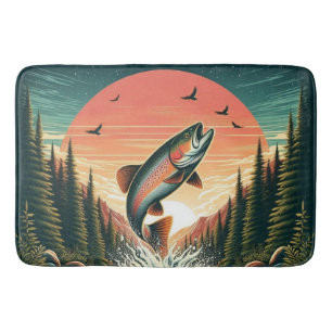 Outdoorsman trout nature bath mat