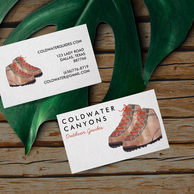 Outdoorsy Camp Hike Explore Adventure Business Card (Creator Uploaded)