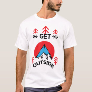 Outdoorsy Outdoorsmen Nature Lovers Art Trav T-Shirt