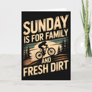 Outdoorsy Weekend Routine Mountain Biking Dad Card