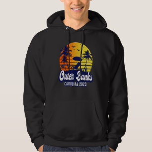 Outer Banks 2023 Carolina Sunset Beach Retro Hoodie