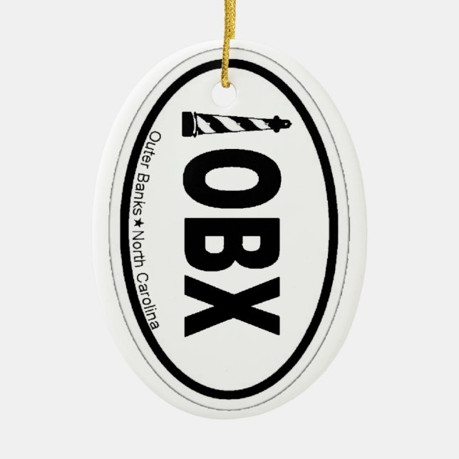 Outer Banks. Ceramic Tree Decoration (Front)