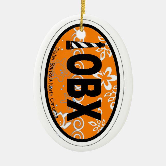 Outer Banks. Ceramic Tree Decoration (Front)