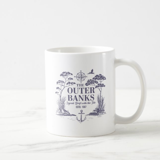 Outer Banks Legends Drift Coastal Graphic Coffee Mug (Right)