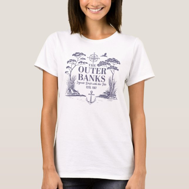 Outer Banks Legends Drift Coastal Graphic T-Shirt (Front)