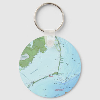 Outer Banks Map Key Ring
