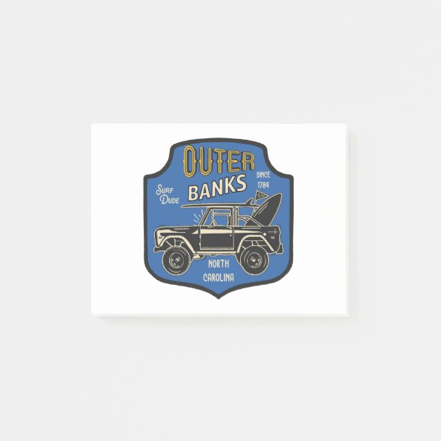 Outer Banks NC Badge Post-it Notes (Front)