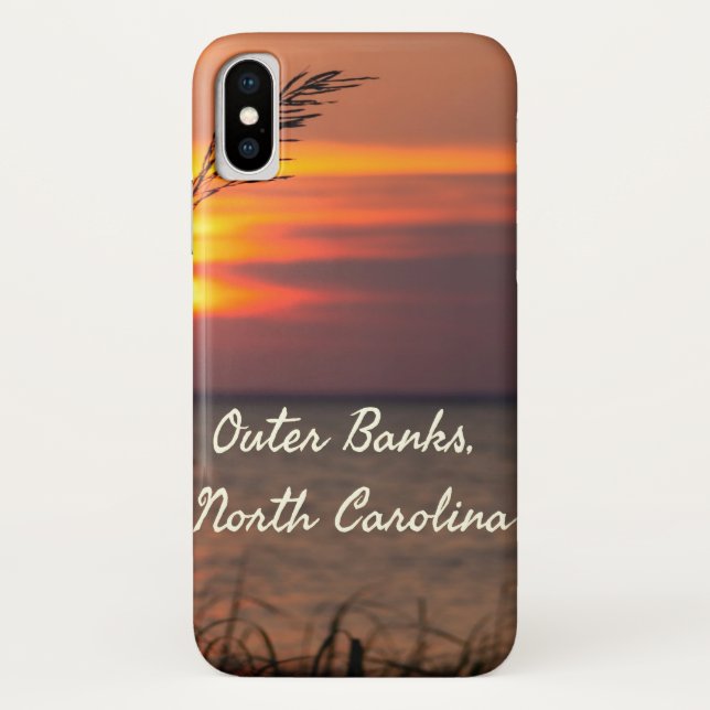 Outer Banks North Carolina Beach Sunset Orange Sky Case-Mate iPhone Case (Back)