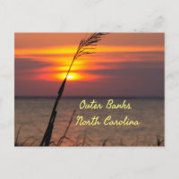 Outer Banks North Carolina Beach Sunset Orange Sky