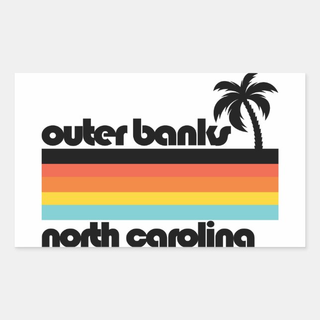  Outer Banks North Carolina Rectangular Sticker (Front)