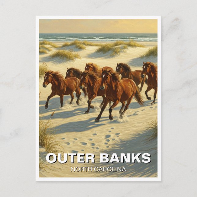 Outer Banks North Carolina Travel Postcard (Front)