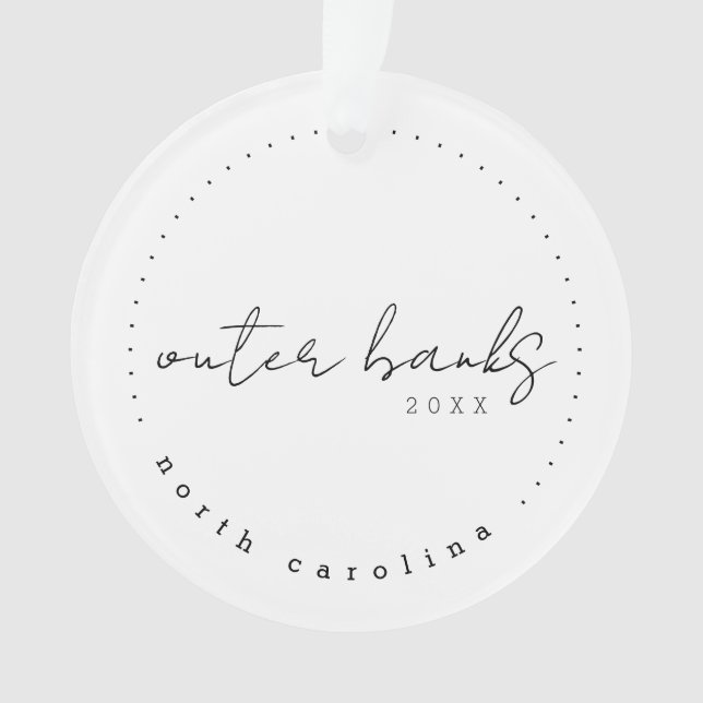 Outer Banks North Carolina Travel USA Simple Ornament (Front)