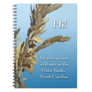 Outer Banks North Carolina Wild Oats Spiral Notebook