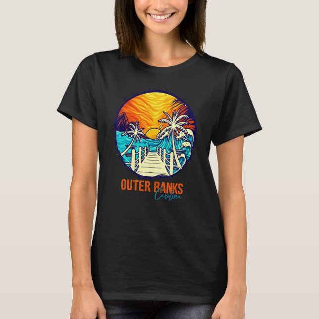 Outer Banks Sunset  Matching Vacation Friends Fami T-Shirt (Front)