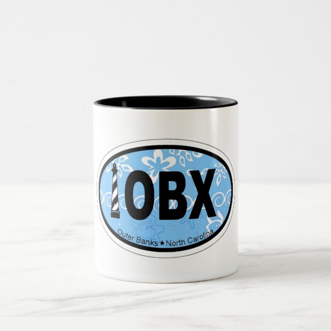 Outer Banks. Two-Tone Coffee Mug (Center)