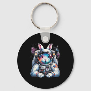 Outer Bunny Easter Day Rabbit Usa Fun Space  Key Ring