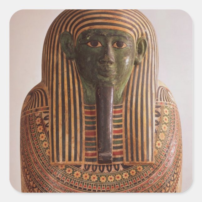 Outer lid of the sarcophagus of Psametik I (664-61 Square Sticker (Front)