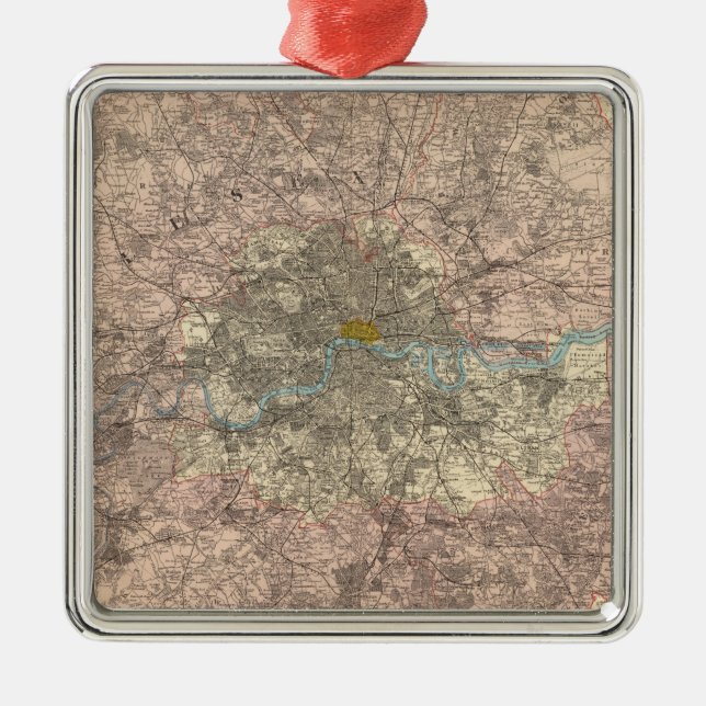Outer London Metal Tree Decoration (Front)