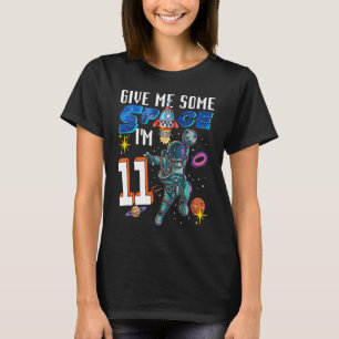 Outer Space 11 Year Old 11th Bithday Space Ship Pl T-Shirt