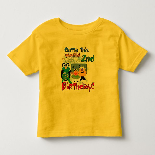 Outer Space 2nd Birthday Tshirts and Gifts (Front)