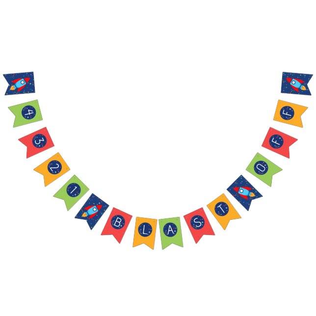 Outer Space 3 2 1 Blast Off Banner (All)