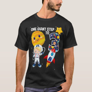 Outer Space 3 Year Old 3rd Birthday Party Space Th T-Shirt