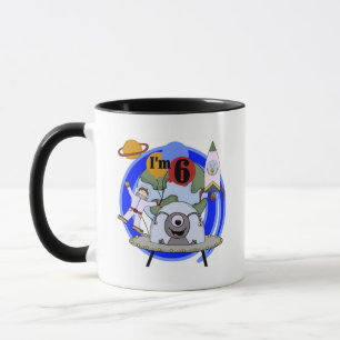 Outer Space 6th Birthday  Tshirts and Gifts Mug