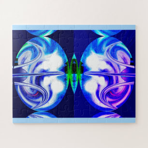 Outer space alien time portal art jigsaw puzzle