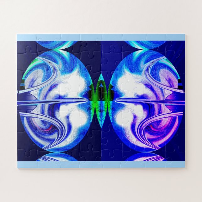Outer space alien time portal art jigsaw puzzle (Horizontal)