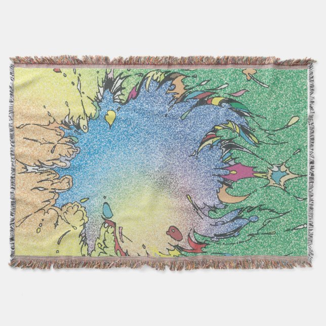 Outer Space art Throw Blanket (Front)