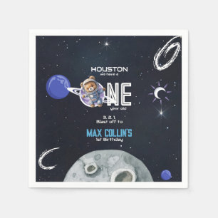 Outer Space Astronaut 1st Birthday Napkin