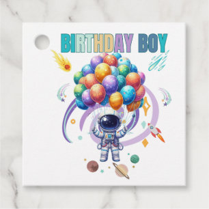 Outer Space Astronaut Birthday Boy Favour Tags