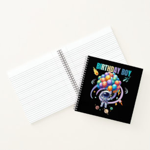 Outer Space Astronaut Birthday Boy  Notebook