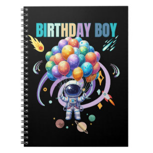Outer Space Astronaut Birthday Boy  Notebook