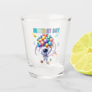 Outer Space Astronaut Birthday Boy Shot Glass