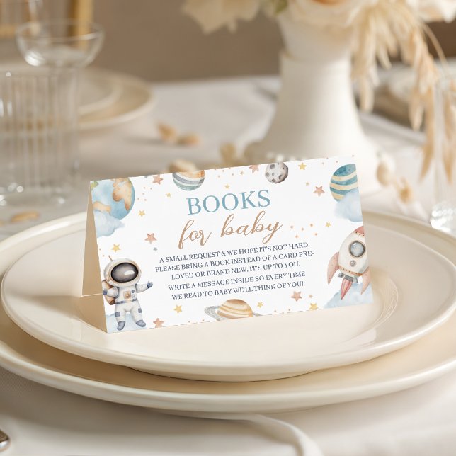 Outer Space Astronaut Books for Baby Card (Creator Uploaded)