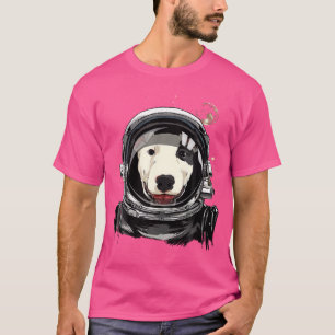 Outer Space Astronaut Bull Terrier Bully Dog Lover T-Shirt