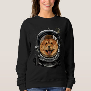 Outer Space Astronaut Chow Chow Puppy Dog Astrono Sweatshirt