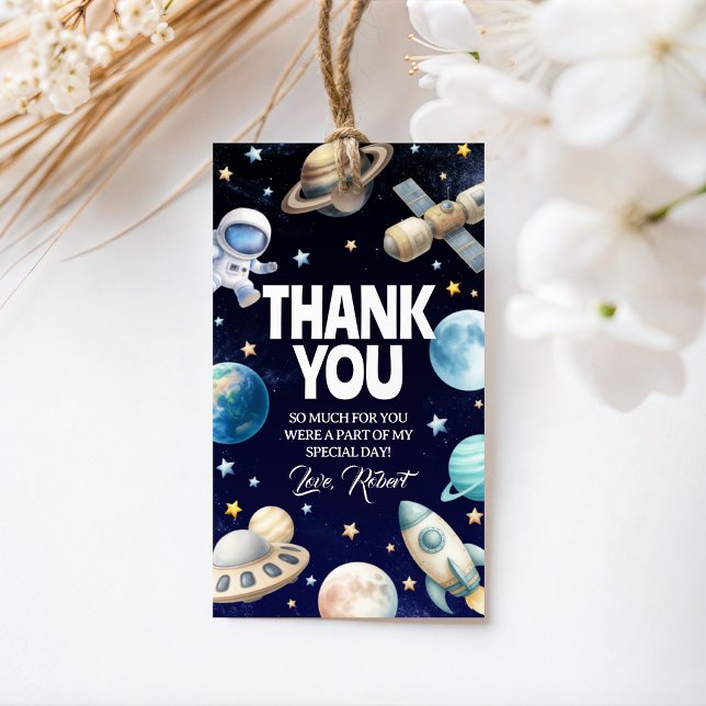 Outer Space Astronaut Favour Gift Tags (Creator Uploaded)