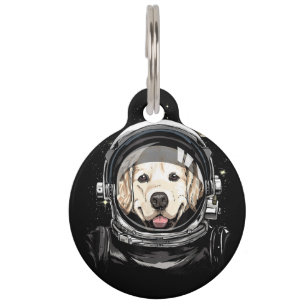 Outer Space Astronaut Golden Retriever Lover Pet D Tag